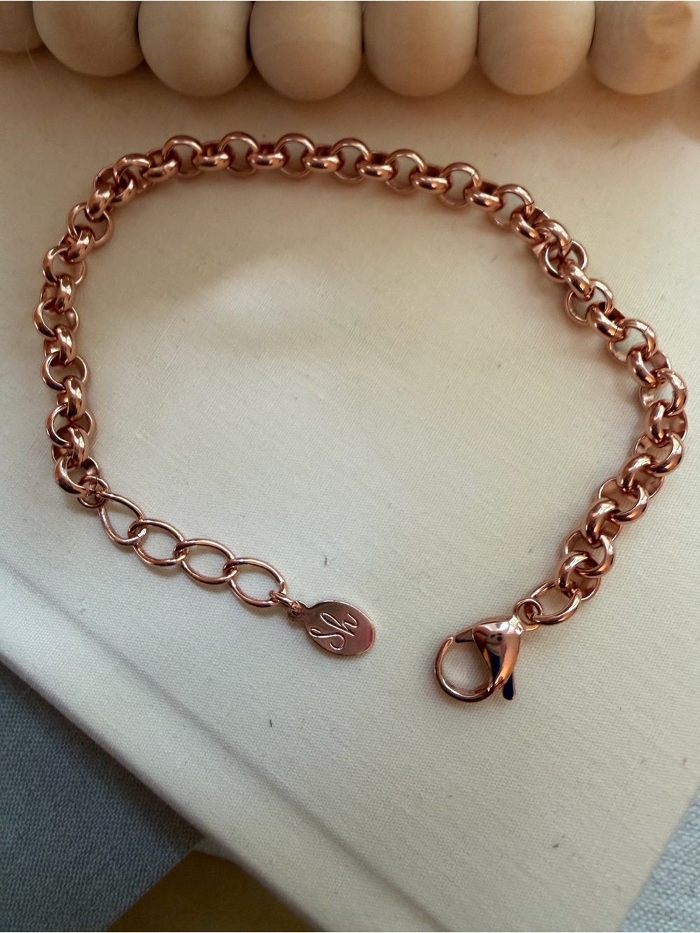 Youngevity Rose Gold Tone Rolo
Link Bracelet Adjustable
 NWOT
